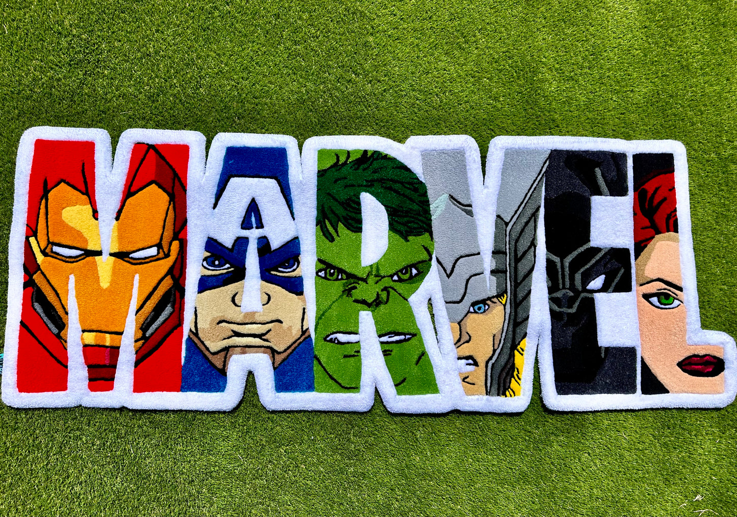 MARVEL comics character rug.