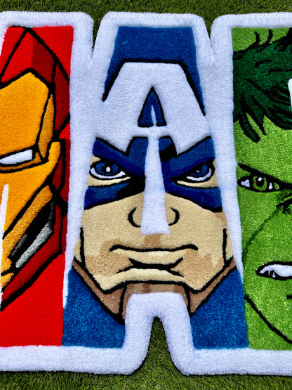 MARVEL comics character rug.